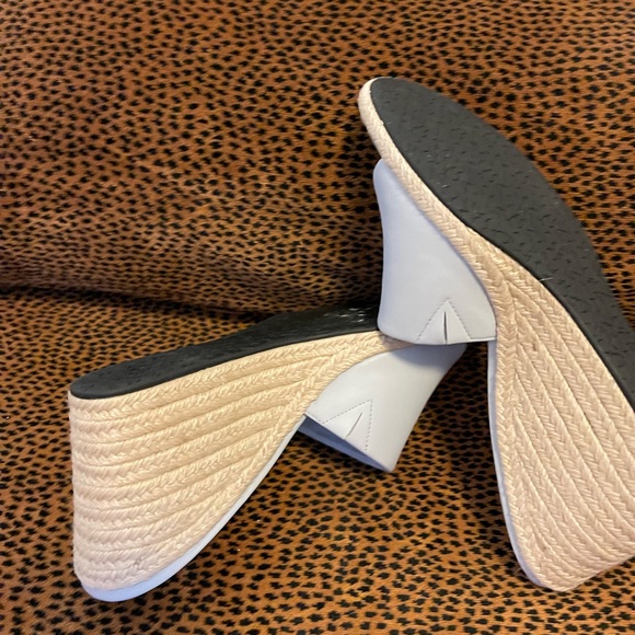 Light pale blue, wedge espadrille slides. New, no tags. - Picture 3 of 3